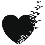 Herz mit Vögeln